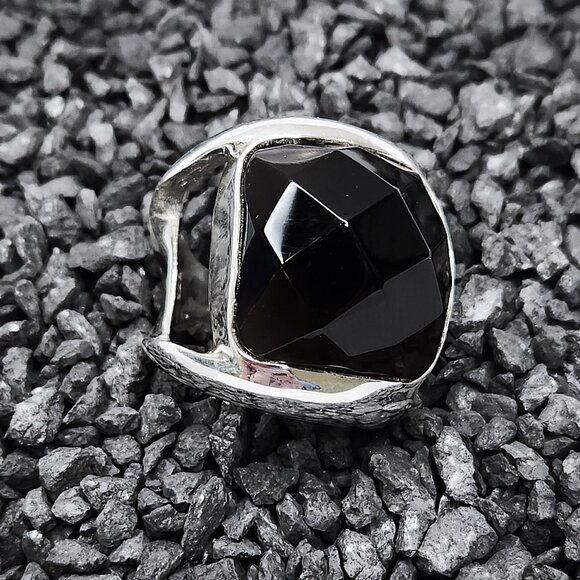 Ilaria Black Onyx .925 Ring Sz 7 - Picture 2 of 6